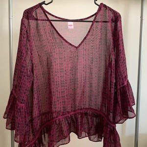 Sheer Plum Blouse